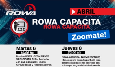 Capacitaciones ZOOMATE - Cronograma ABRIL